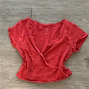 Red Wrap Top
